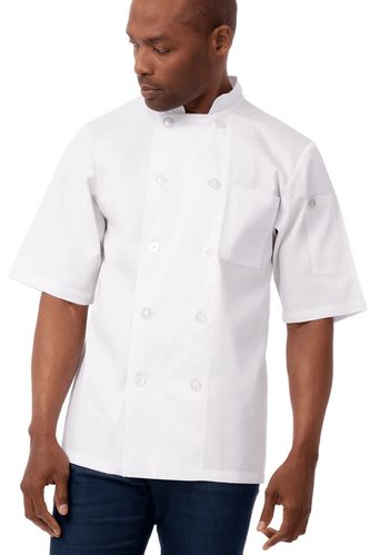 Chef Works 厨师服 男女通用立领短袖工作服，演绎专业厨房风尚